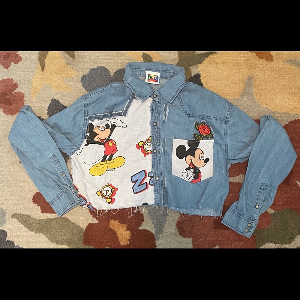 Vintage Stock Reserve “1 of 1” Mickey Mouse Distressed Crop